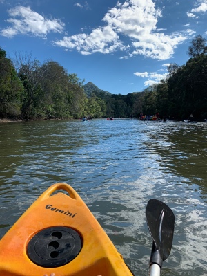 Not a bad view, and that's my local mountain #Australia #river #kayak #gratitude